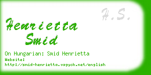 henrietta smid business card